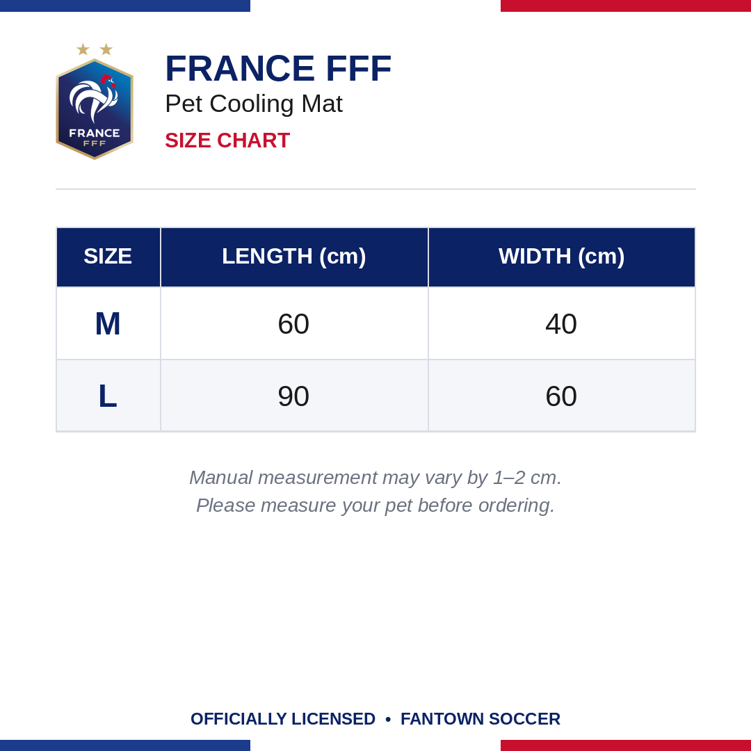 France FFF Pet Cooling Mat